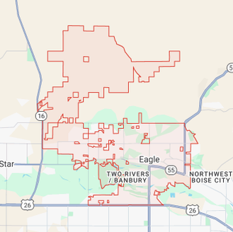 Service area map for Eagle, Idaho