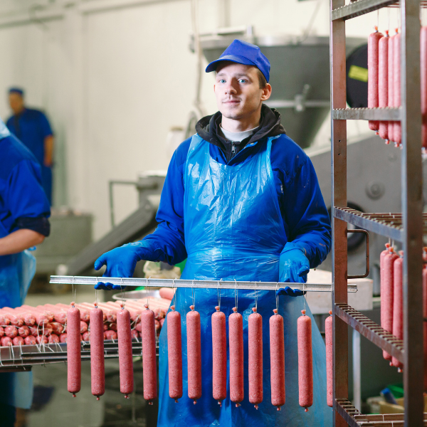 Worker on a food and beverage production line
