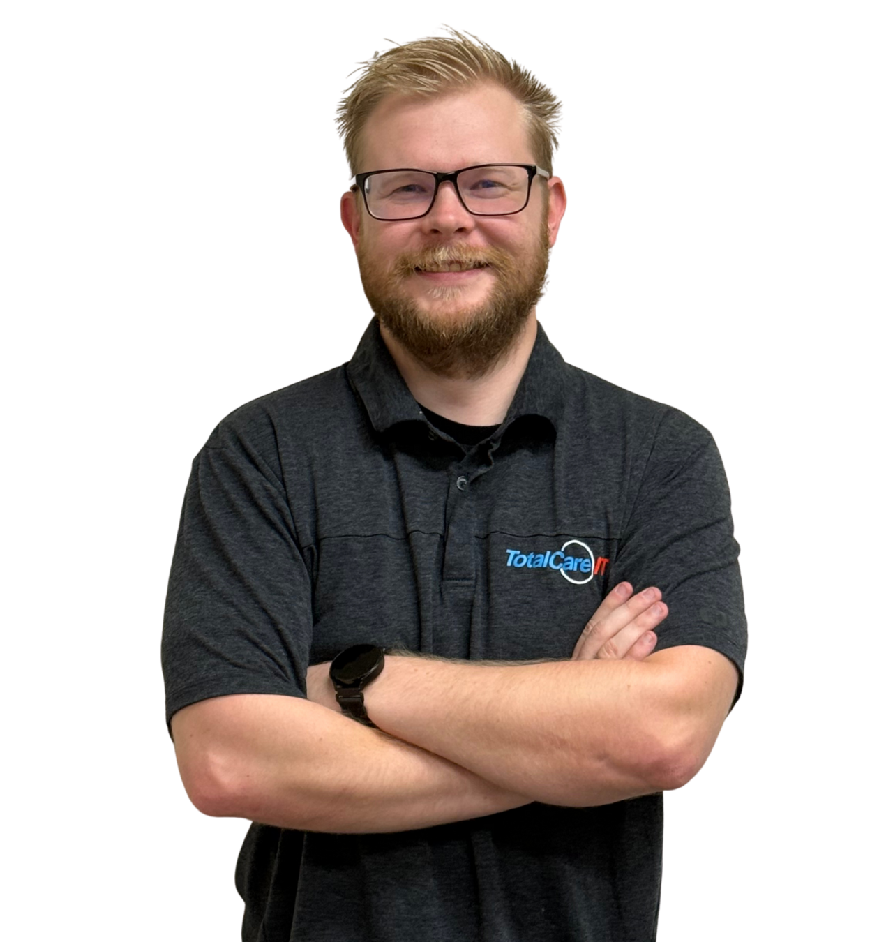 TotalCare IT engineer standing with arms crossed