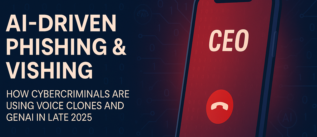 AI-Driven Phishing & Vishing: How Cybercriminals Are Using Voice Clones and GenAI in Late 2025