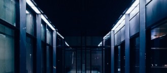 Modern data center corridor
