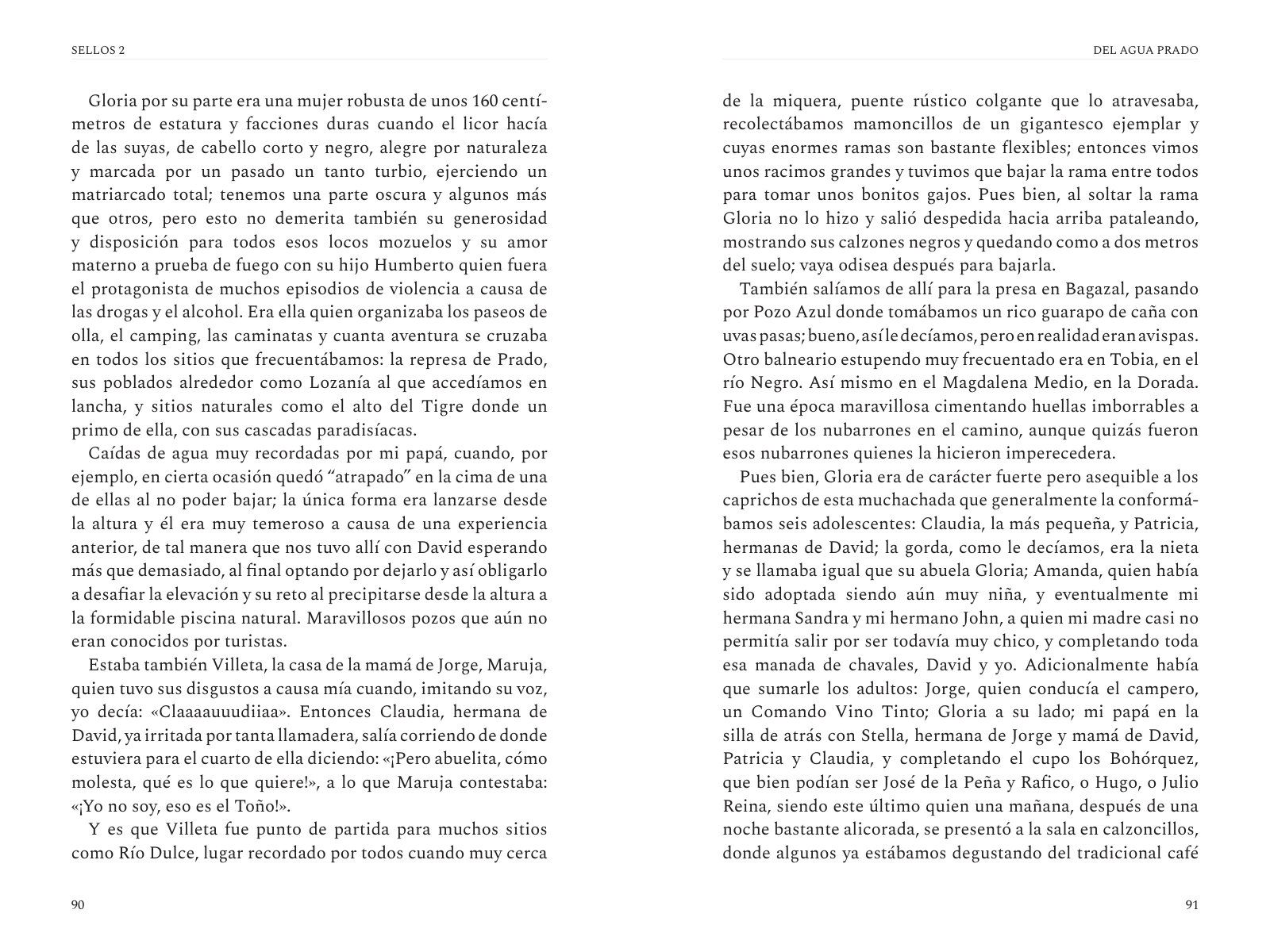 Páginas 108 y 109 de «Sellos 2: Relatos Cortos»: texto corrido