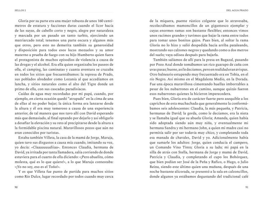 Páginas 108 y 109 de «Sellos 2: Relatos Cortos»: texto corrido