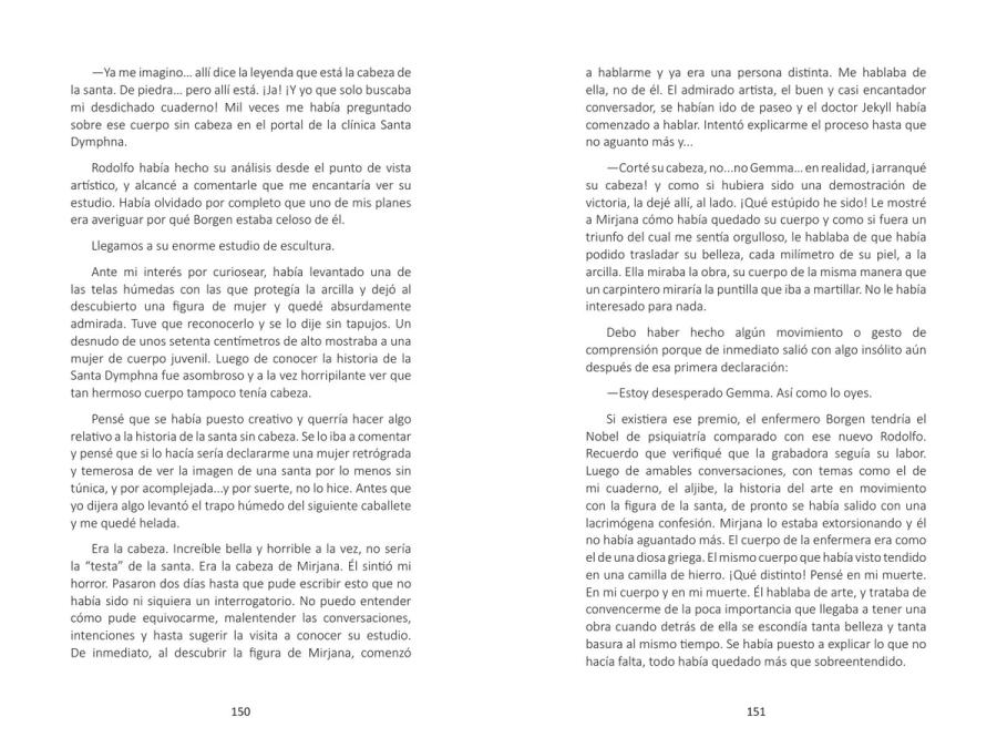 Páginas 156 y 157 de «Las mentiras de la memoria»: texto corrido