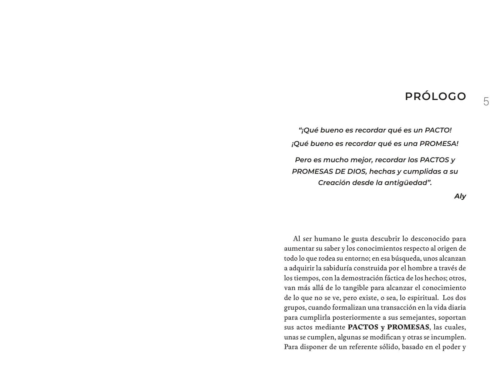 Páginas 4 y 5 de «Pactos y promesas de Dios con el hombre»