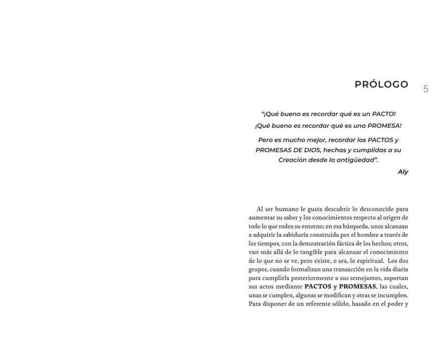 Páginas 4 y 5 de «Pactos y promesas de Dios con el hombre»