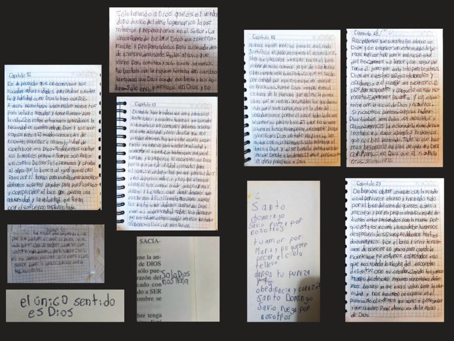 Páginas 8 y 9 de «Palabras de mi Angel»: página ilustrada