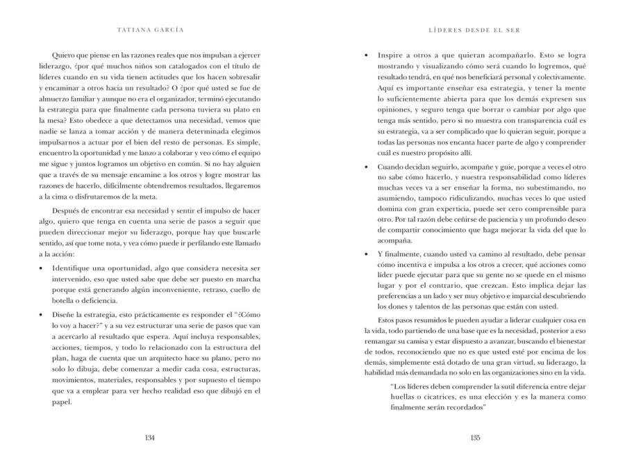 Páginas 136 y 137 de «Líderes desde el ser»: texto corrido