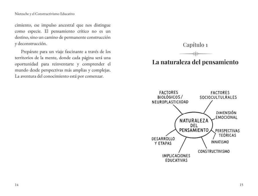 Páginas 22 y 23 de «Nietzsche y el constructivismo educativo»: página ilustrada
