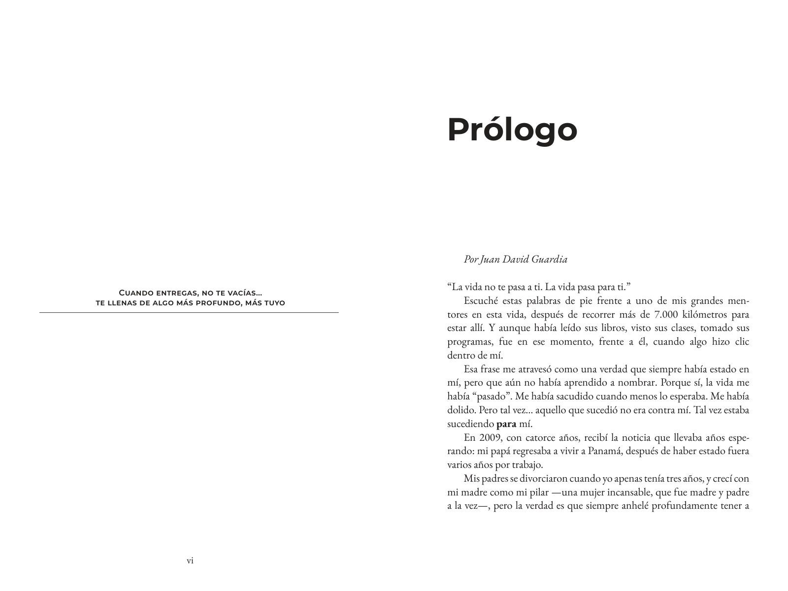 Páginas 6 y 7 de «Ayudar a otros para ayudarte a ti»: apertura de capítulo