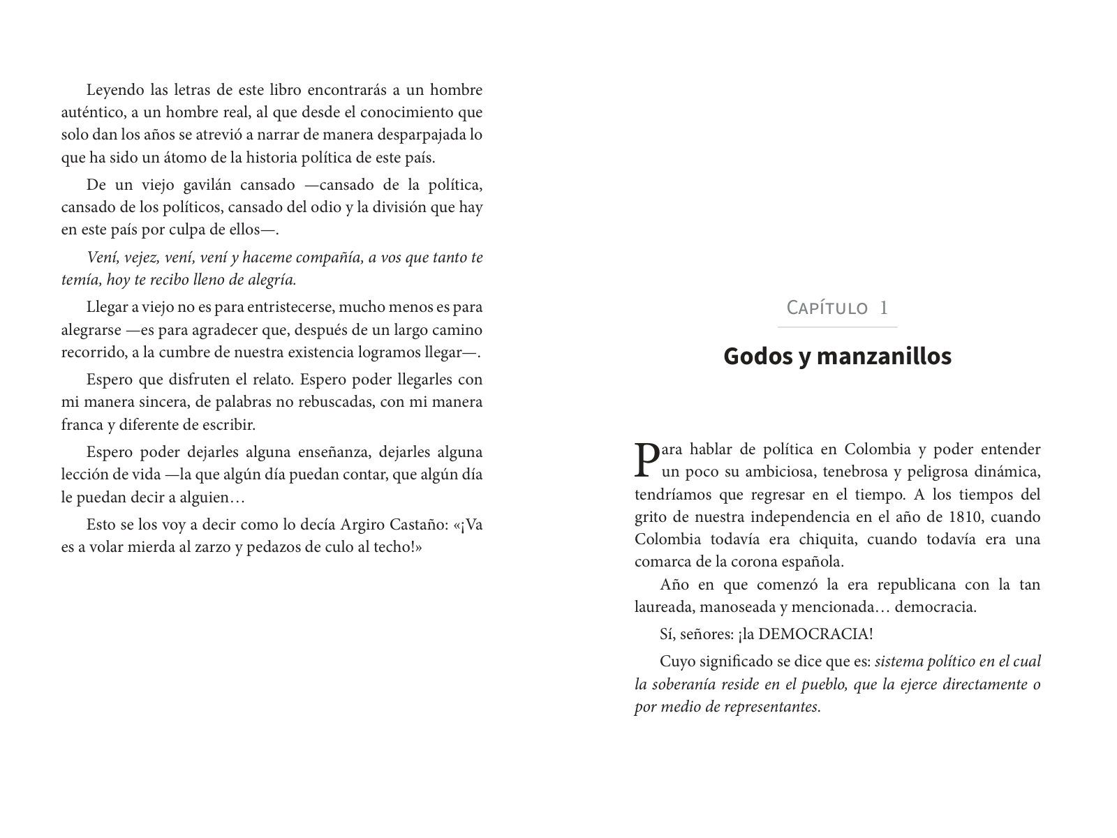 Páginas 10 y 11 de «La vaca flaca»: apertura de capítulo