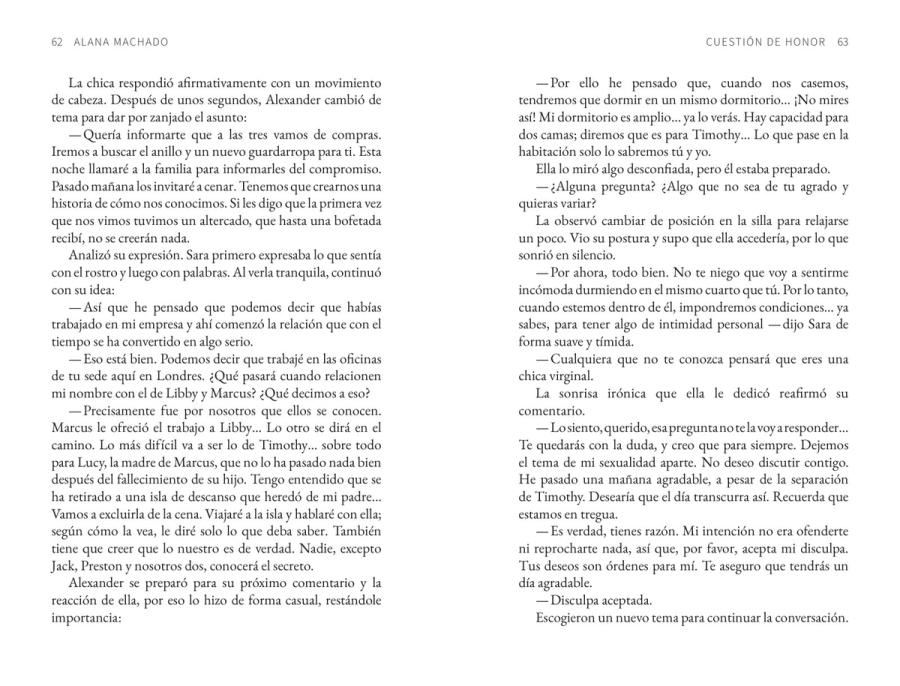 Páginas 68 y 69 de «Cuestión de honor»: texto corrido