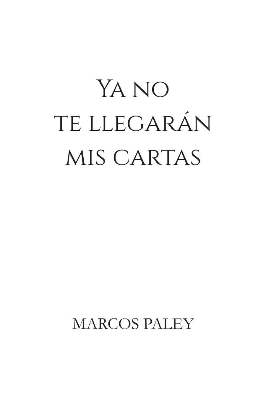 Página 1 de «Ya no te llegarán mis cartas»: portadilla