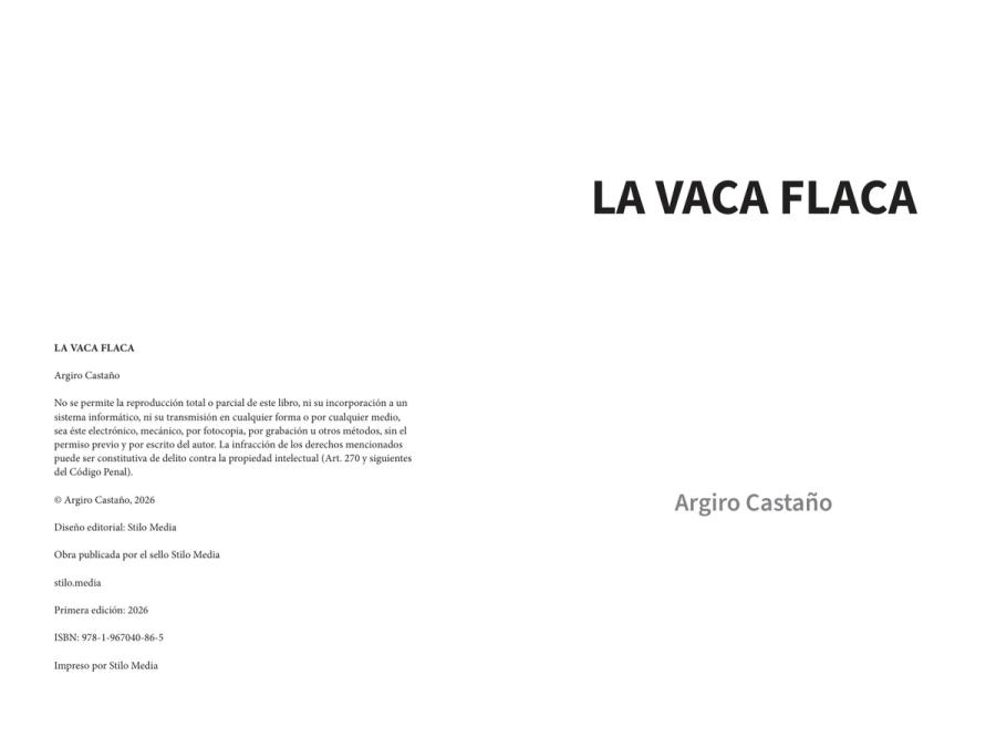 Páginas 2 y 3 de «La vaca flaca»: portadilla