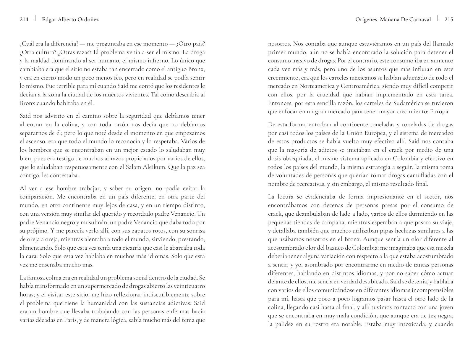Páginas 220 y 221 de «Orígenes»: texto corrido