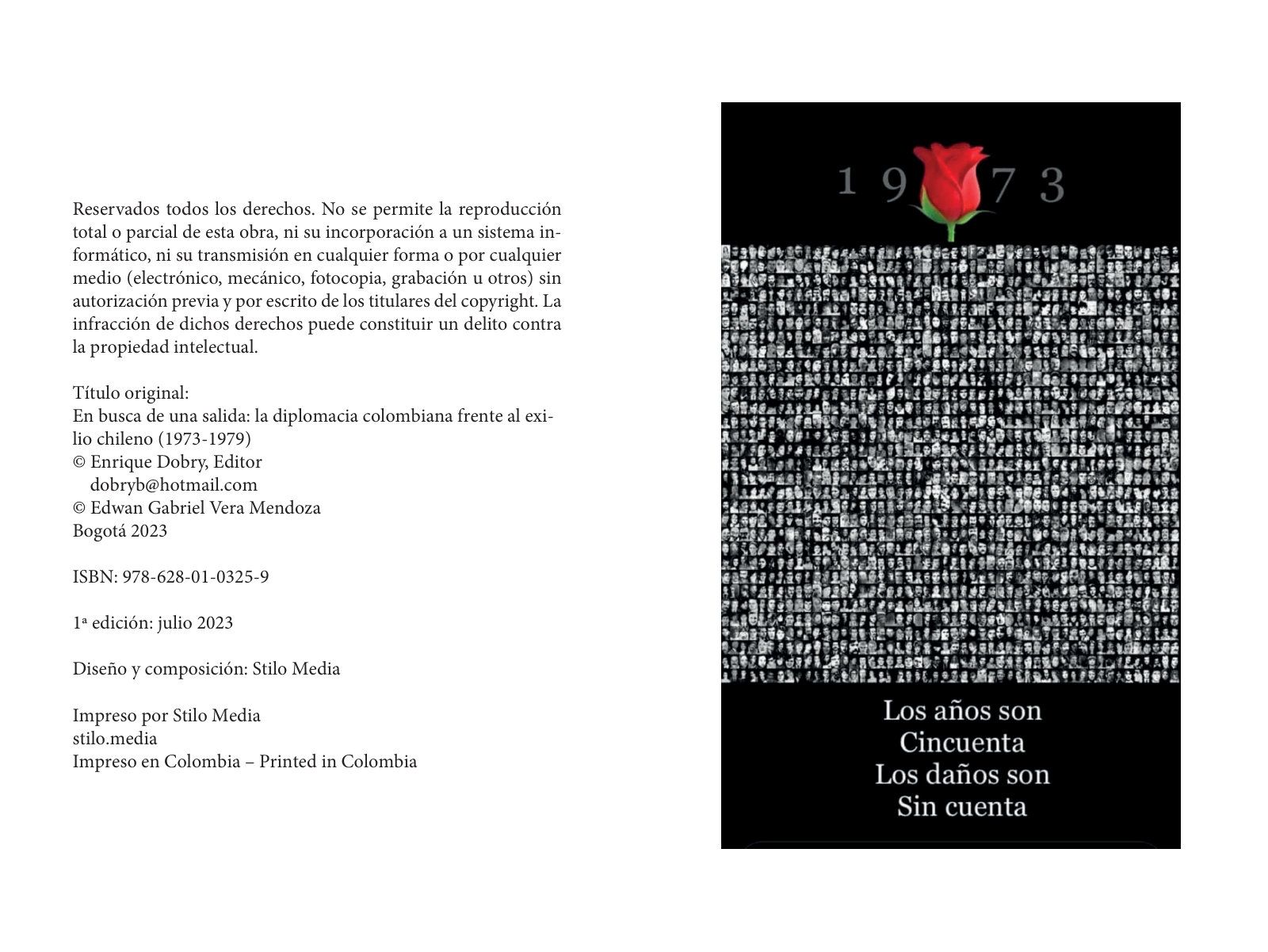 Páginas 4 y 5 de «En busca de una salida: la diplomacia colombiana frente al exilio chileno (1973-1979)»: página ilustrada