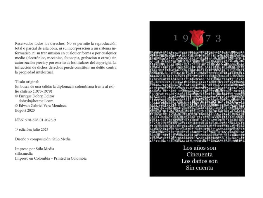 Páginas 4 y 5 de «En busca de una salida: la diplomacia colombiana frente al exilio chileno (1973-1979)»: página ilustrada