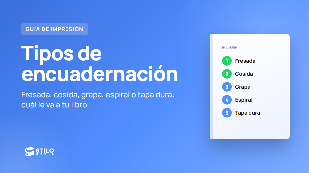 Tipos de encuadernación de libros: cuál elegir para el tuyo