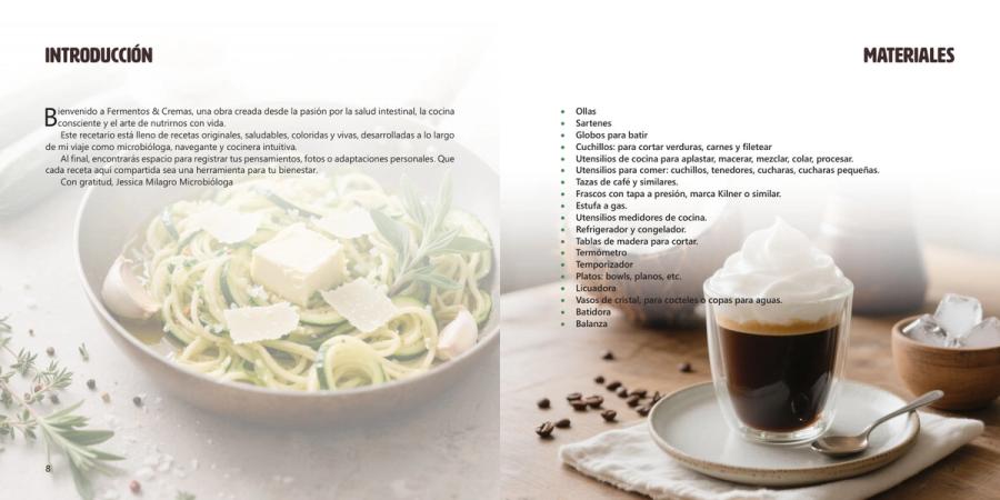 Páginas 8 y 9 de «Cocina vital y consciente para nutrir cuerpo, mente y microbiota»