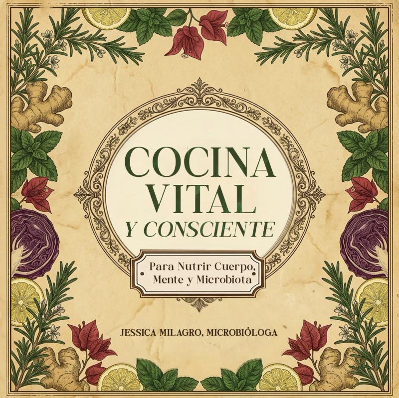 Portada de «Cocina vital y consciente para nutrir cuerpo, mente y microbiota»