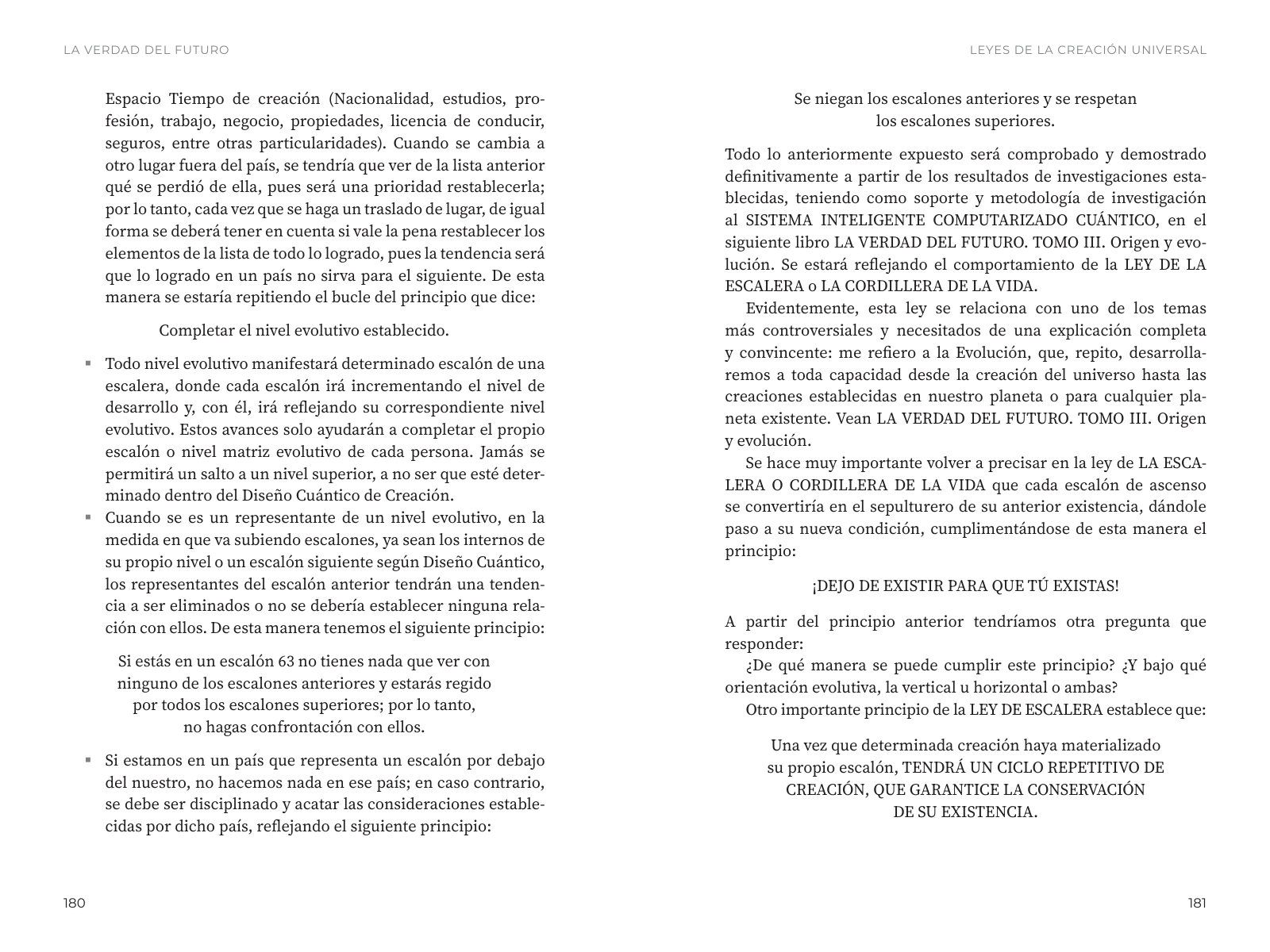 Páginas 200 y 201 de «La Verdad del Futuro, Tomo II: Leyes Naturales de la Creación»: texto corrido