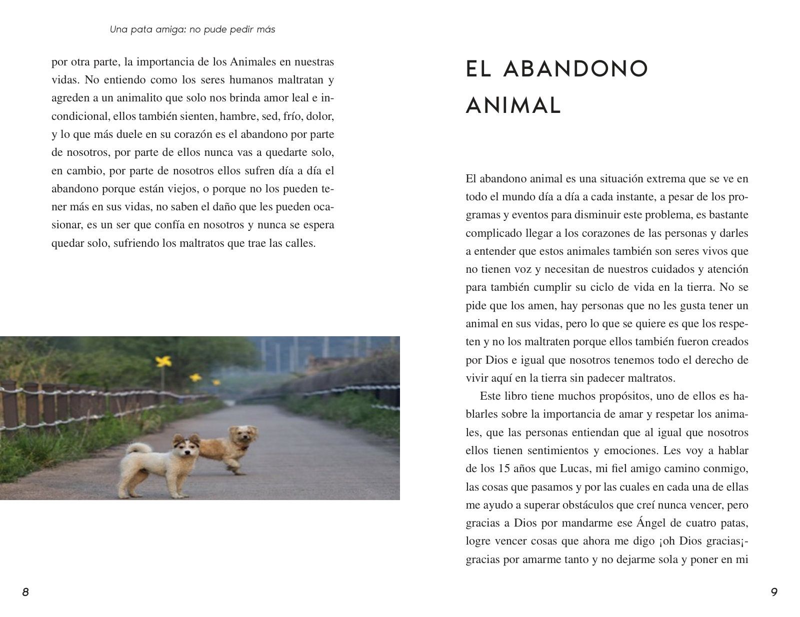 Páginas 8 y 9 de «Una Pata Amiga»: apertura de capítulo