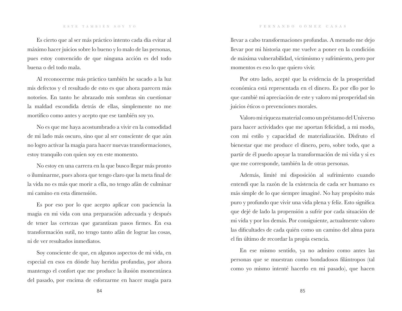 Páginas 84 y 85 de «Este también soy yo»