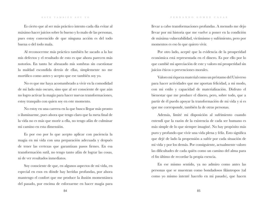 Páginas 84 y 85 de «Este también soy yo»
