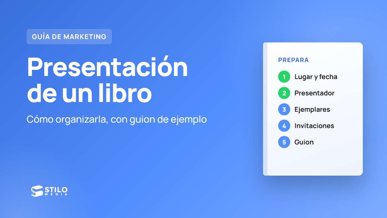 Presentación de un libro: cómo organizarla, con guion de ejemplo
