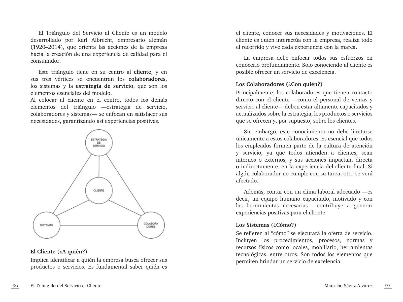 Páginas 96 y 97 de «El Liderazgo y la Experiencia del Cliente»: página ilustrada