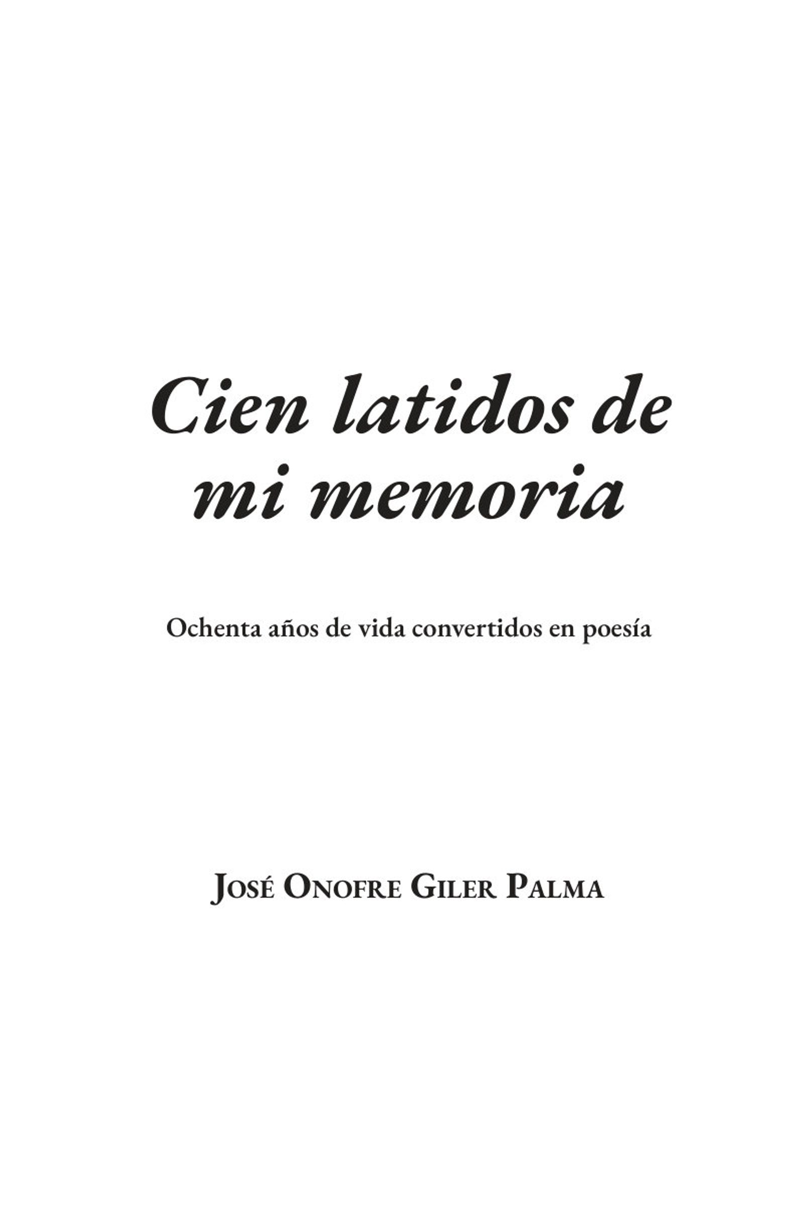 Página 1 de «Cien latidos de mi memoria»: portadilla