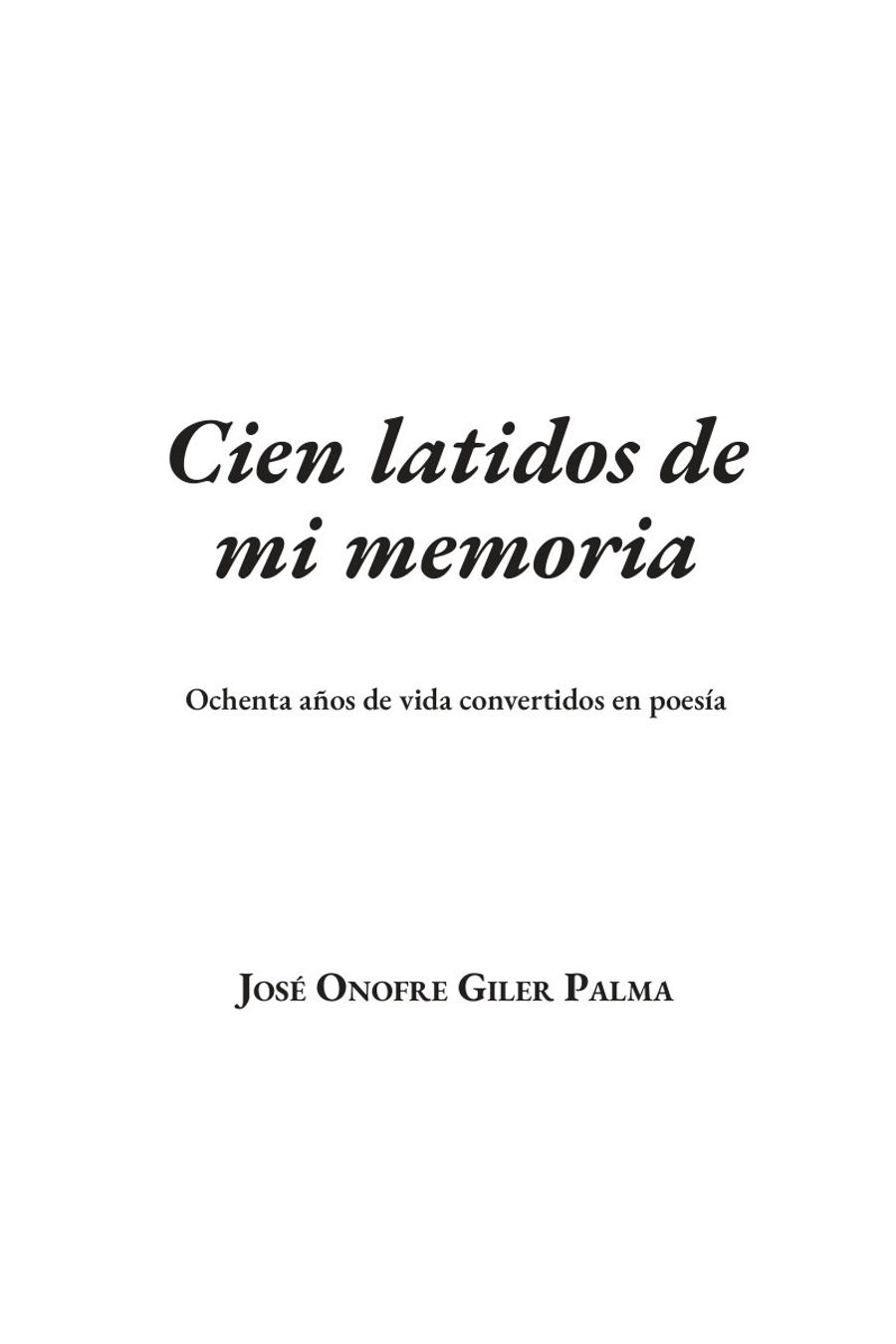 Página 1 de «Cien latidos de mi memoria»: portadilla