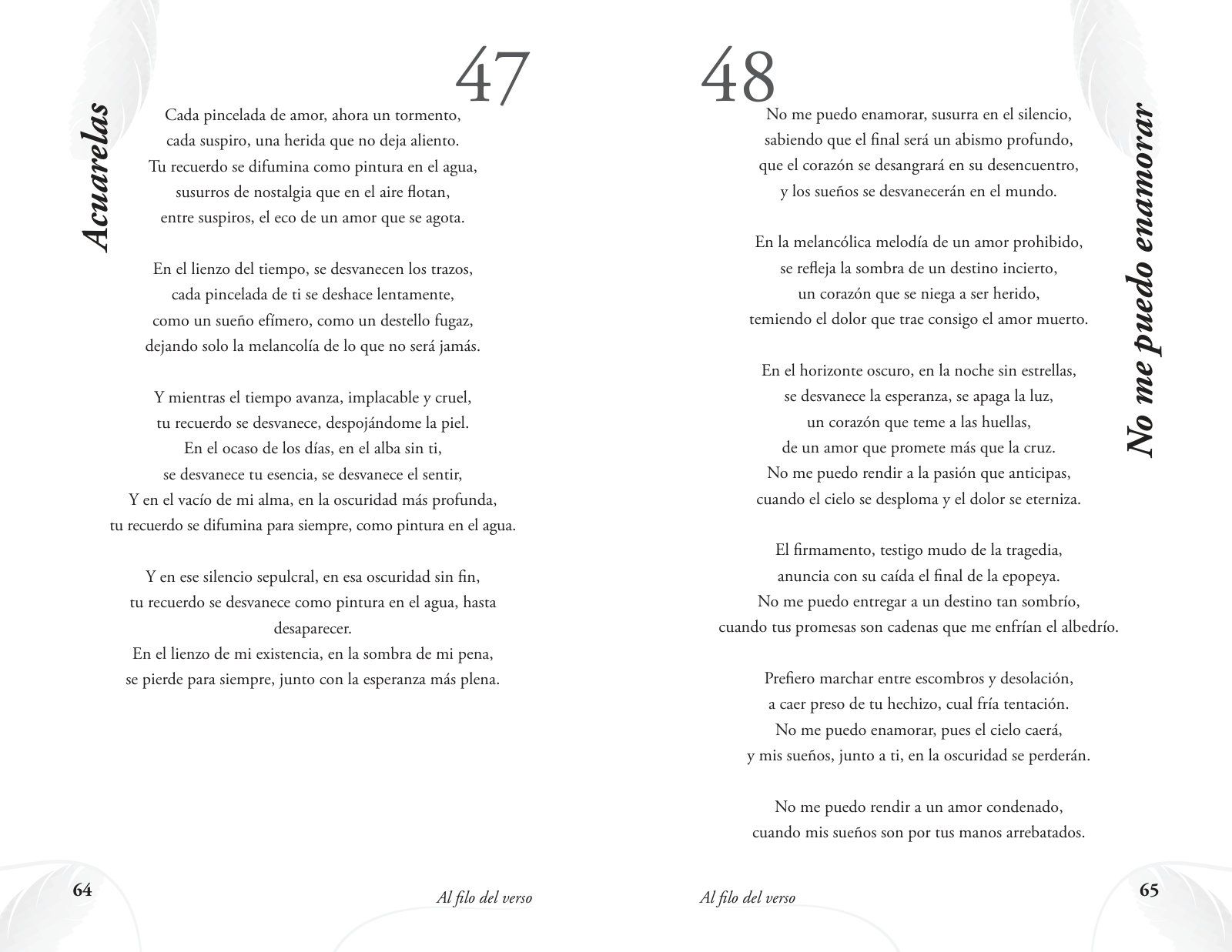 Páginas 64 y 65 de «Al filo del verso»
