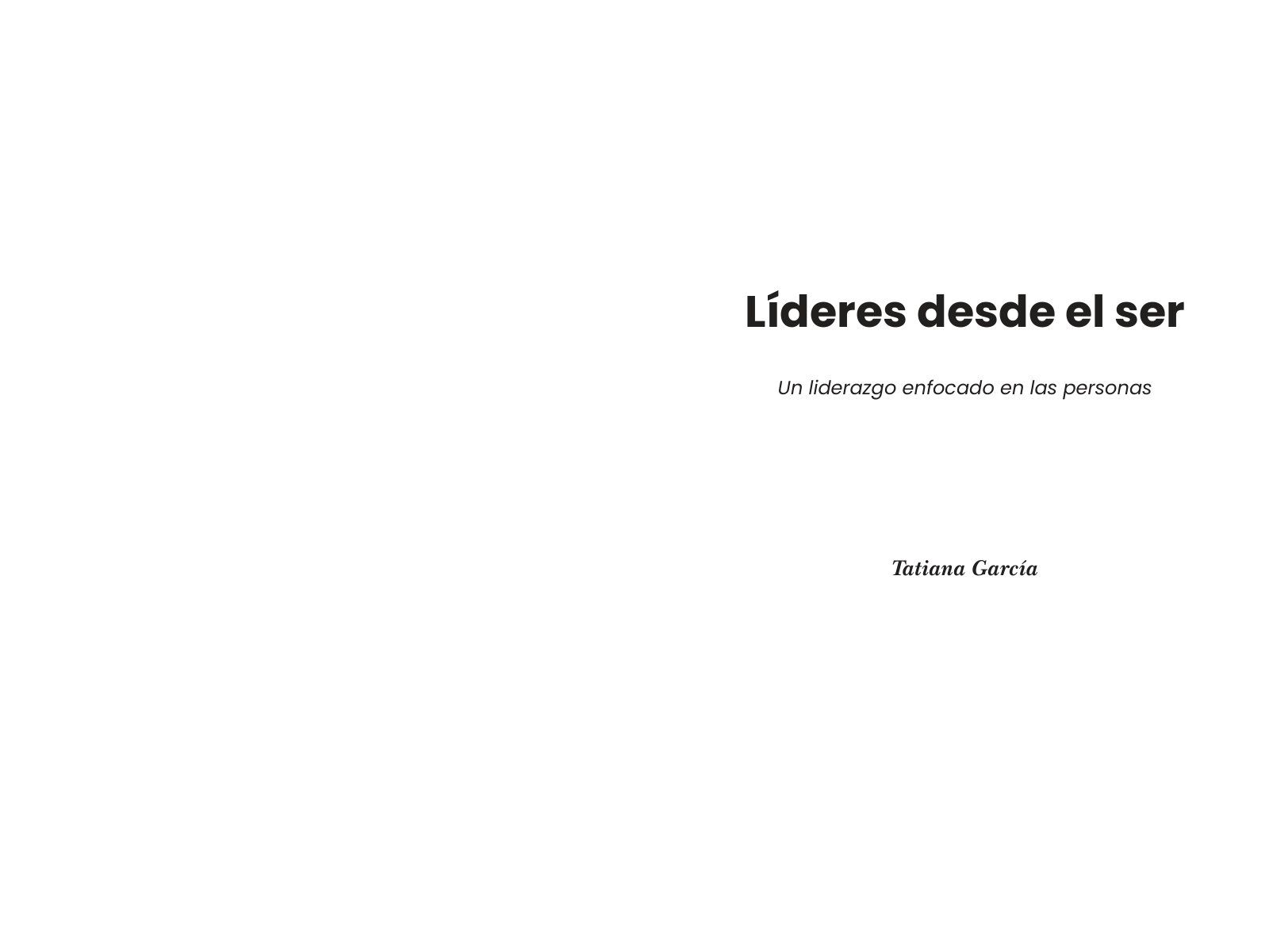 Páginas 6 y 7 de «Líderes desde el ser»: portadilla