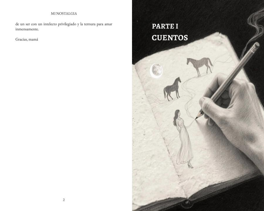 Páginas 12 y 13 de «Mi nostalgia»: página ilustrada