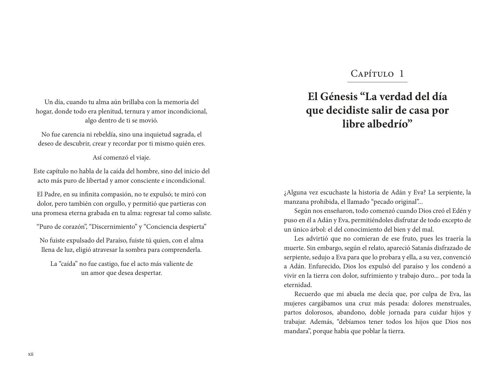 Páginas 12 y 13 de «El Susurro del Padre»