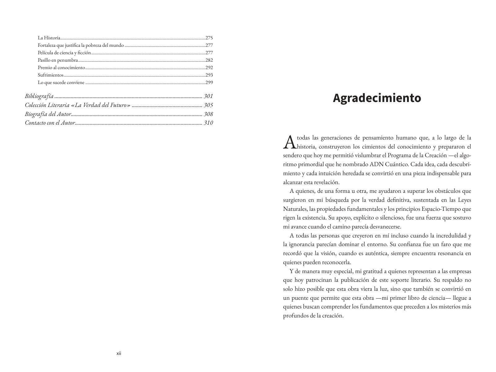 Páginas 12 y 13 de «La Verdad del Futuro, Tomo I. Reflexiones: Versión resumida del original»: apertura de capítulo
