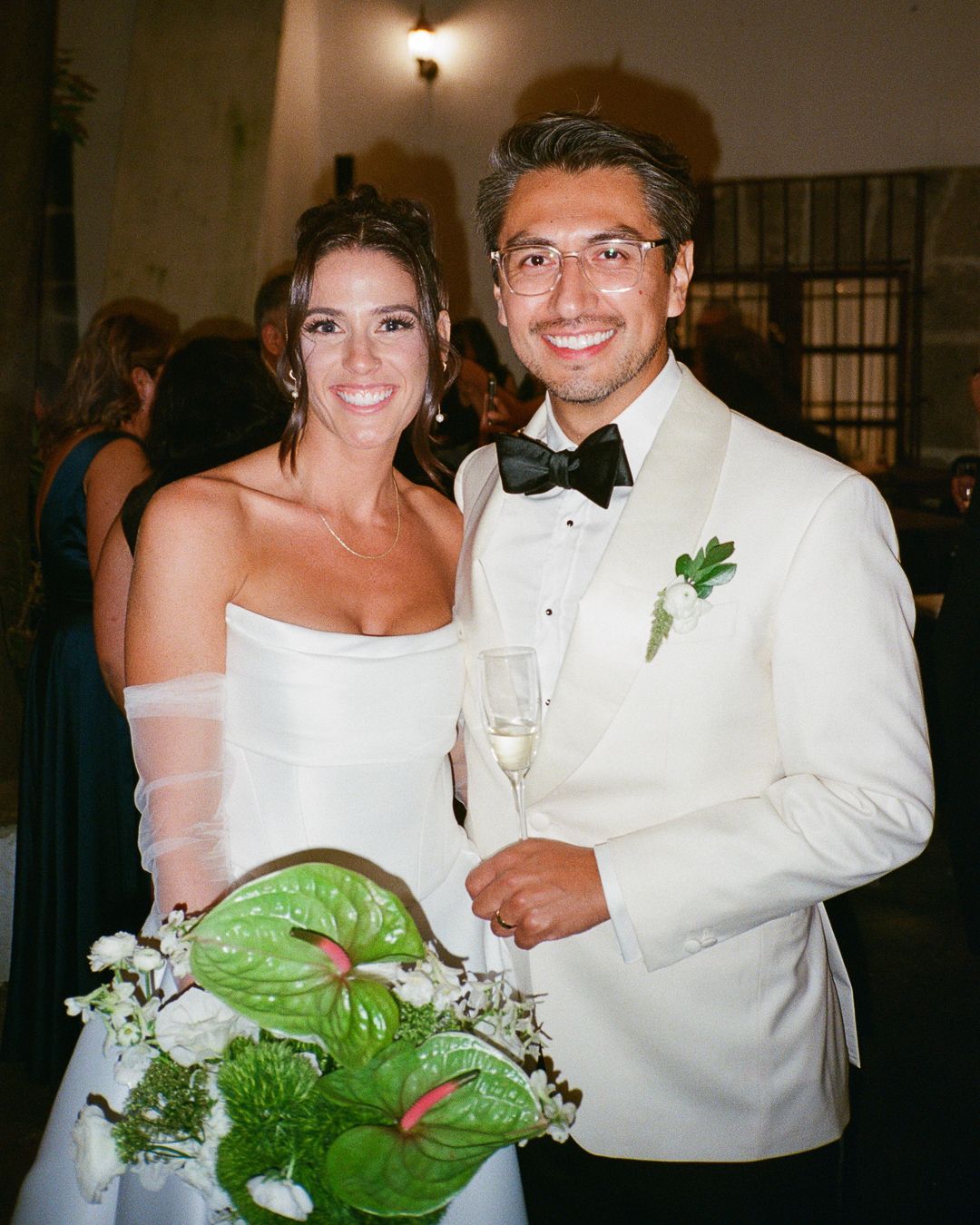Bride and groom at their wedding