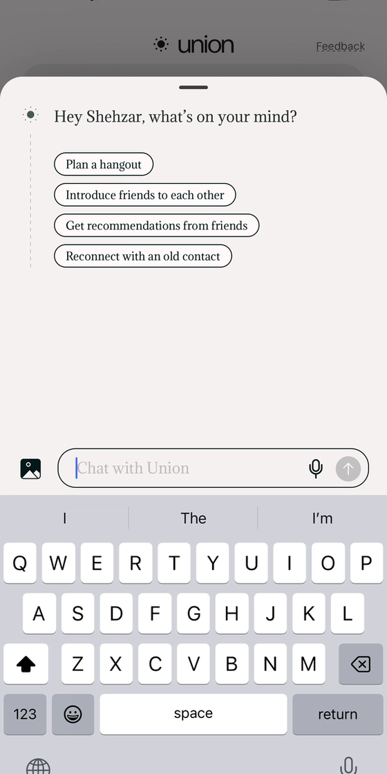 Union AI — agent message stream