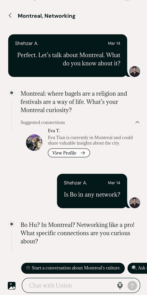 Union AI — mentions in the composer