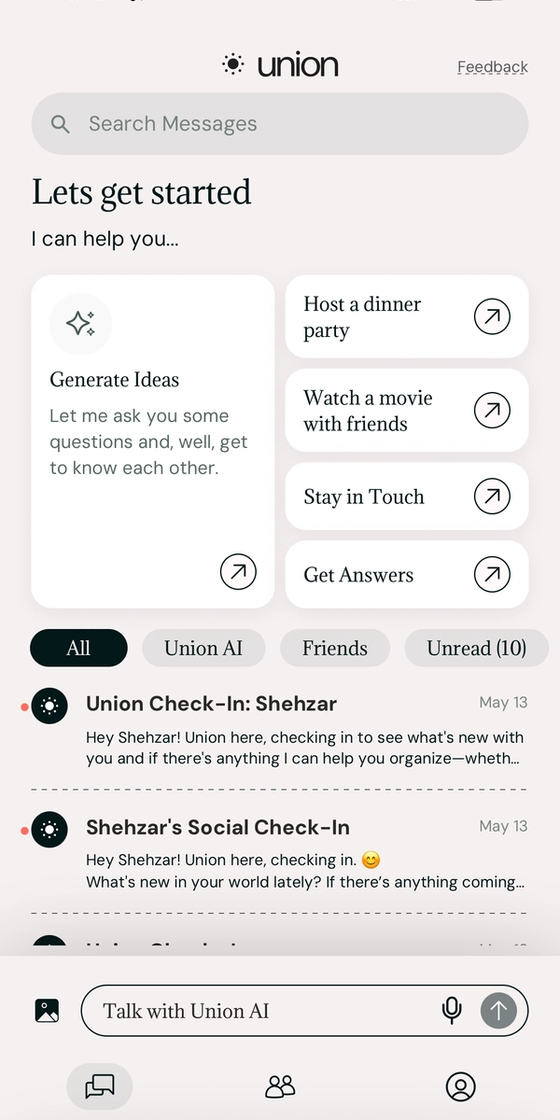 Union AI — chat surface