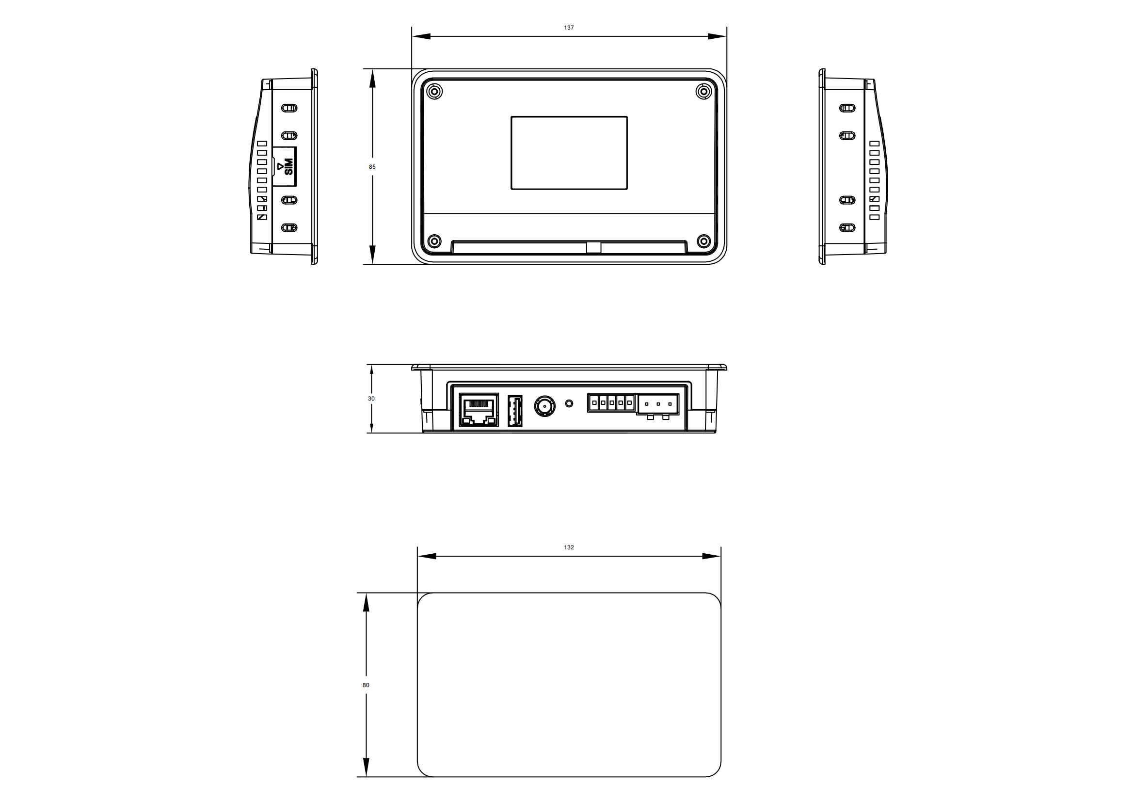HT3000-D4 teknik ölçü şeması