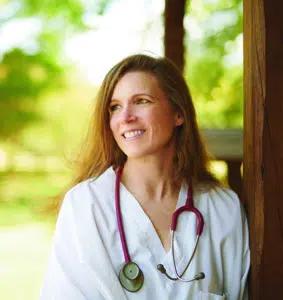 Debi Capwell in scrubs