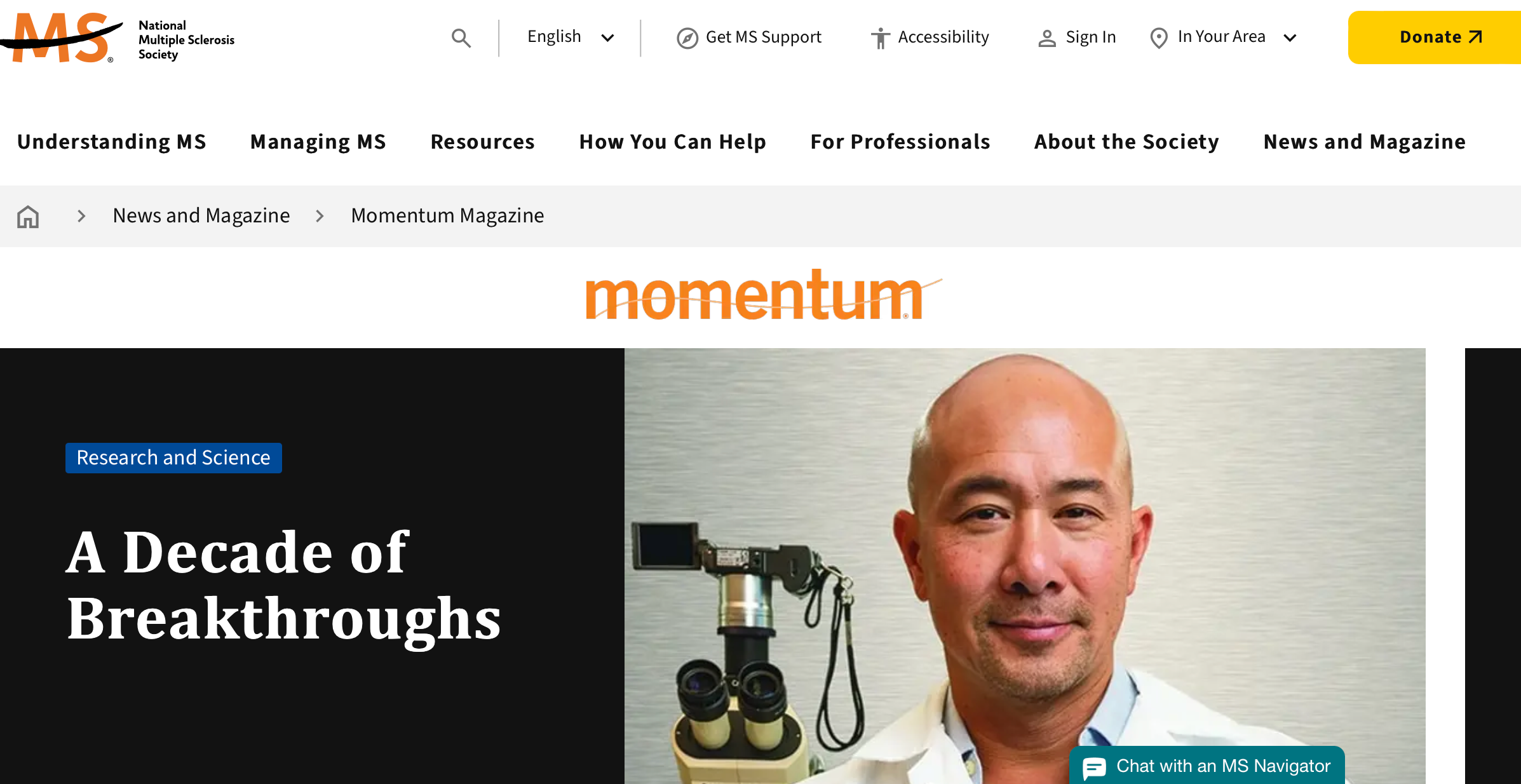 New national ms society website national ms society