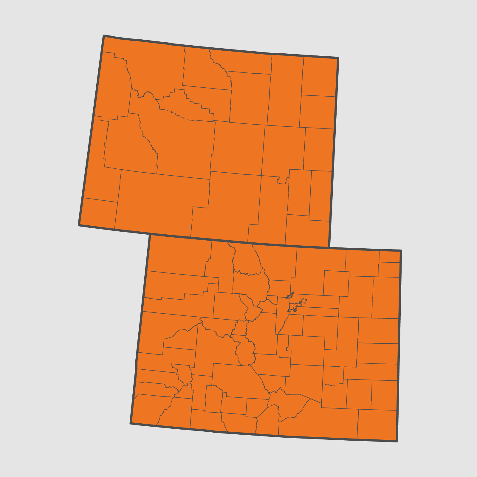 Colorado - Wyoming Chapter Map