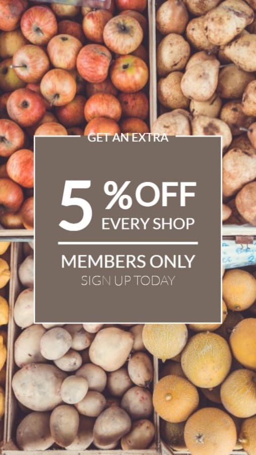 Members Only Supermarket Discount