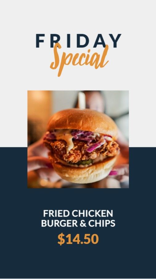 Friday Menu Item Special