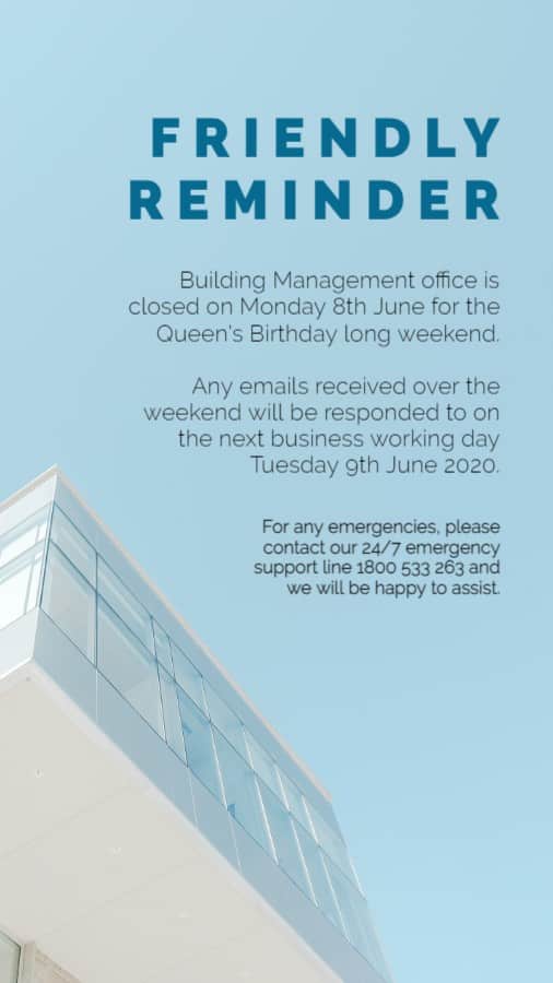 Building Friendly Reminder