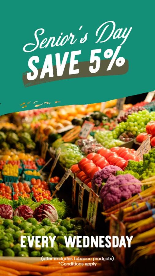 Senior's Day Discounted Produce