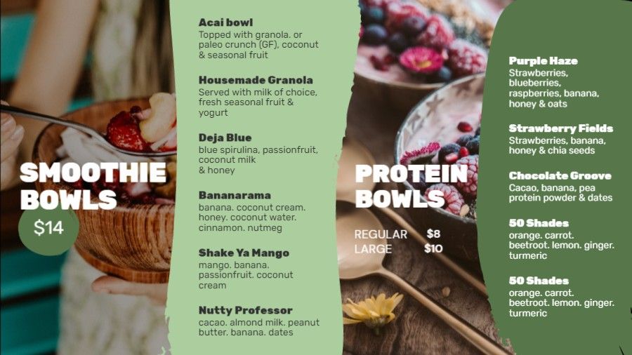 Smoothie Bowls, Protein Bowls